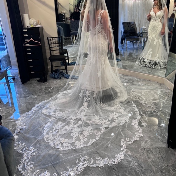 Wedding dress WITH veil - Picture 5 of 7